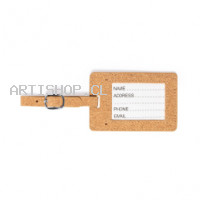 Identificador para maletas fabricado en corcho natural.