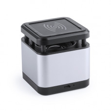 Parlante con cargador inalámbrico integrado