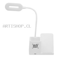 Organizador de escritorio con lámpara